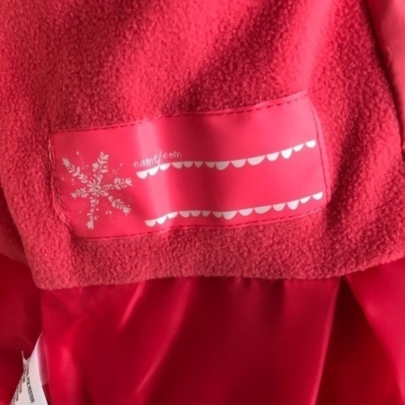 Cherokee Pink Puffer Coat with Velvet Hearts - Picture 6 of 8